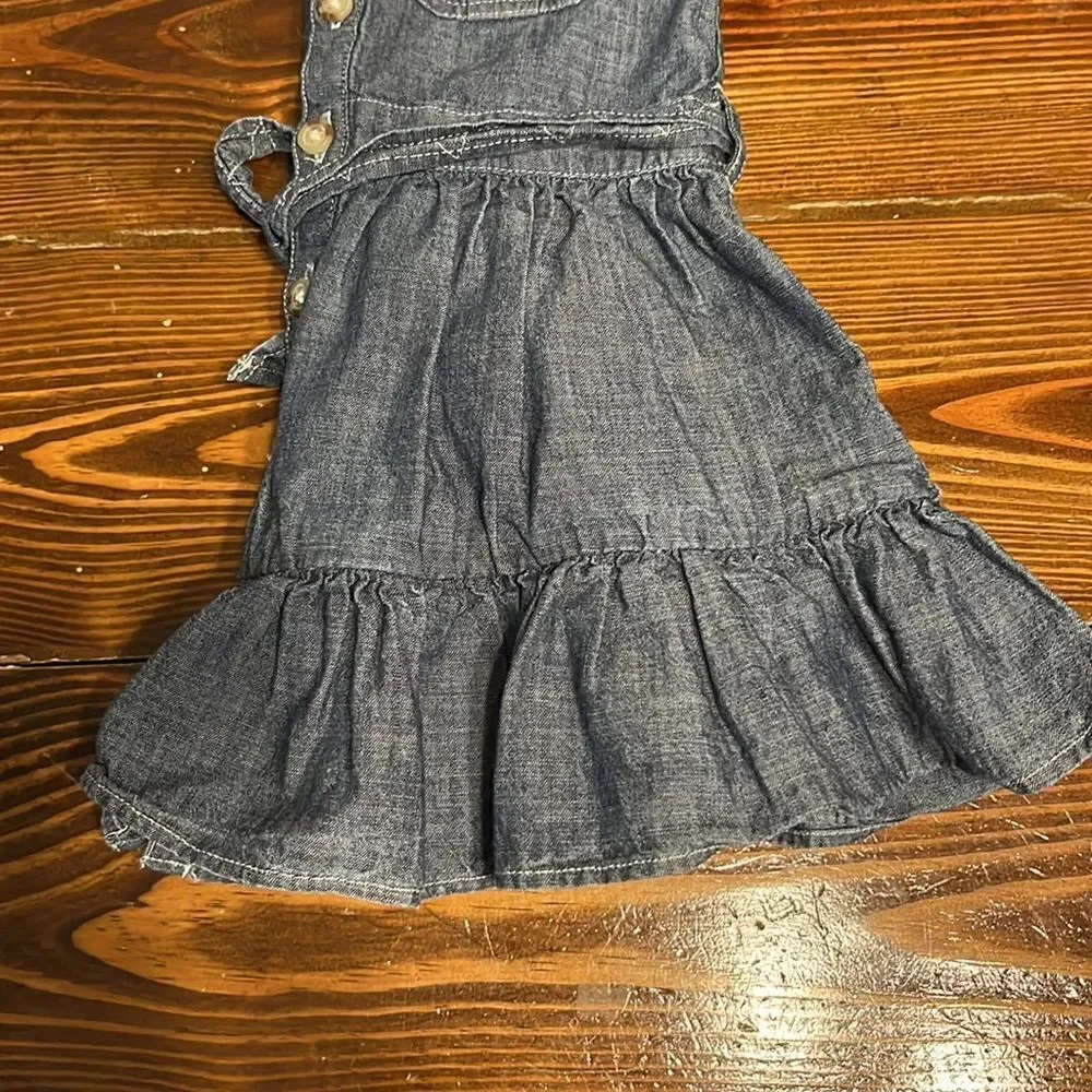 Ralph Lauren Short Sleeved Denim Dress w/belt Size 9 months